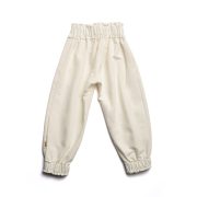 Širšie nohavice – BAGGY PANTS Prírodná biela – Obrázok 4